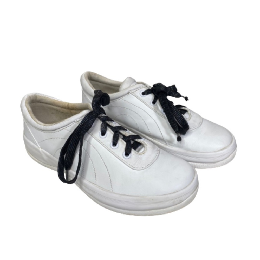 Keds Girls Ritzy Ltt Cheerleading Shoes White KY31312A Leather Lace Up 3/3.5